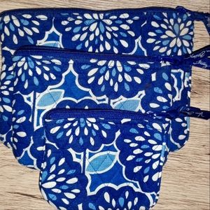 Vera bradley trio cosmetic bags